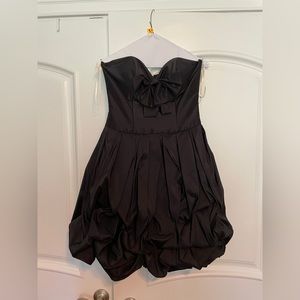 Jasz Couture Black Mini Strapless, Size 4